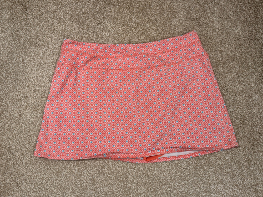Women's Plus Stretch Woman 2X Tennis Intro Love the Fit Tummy Control Coral Blue